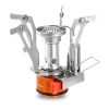 Ultralight Camping Stoves Portable Backpacking Hiking Stoves w/ Piezo Ignition