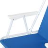 Oxford Cloth Iron Outdoor Beach Chair Blue