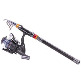 Fishing-Rod-Set Lures Spinning Reel Combo Line Telescopic Carbon-Fiber Travel And (Option: 5Style)