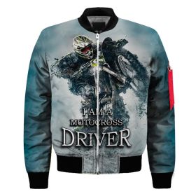 European And American Code Cross-Border Men's 3D Digital Color Printing Flight Jacket, Motorcycle Flight Suit One Drop Delivery (Option: 3XL-A)