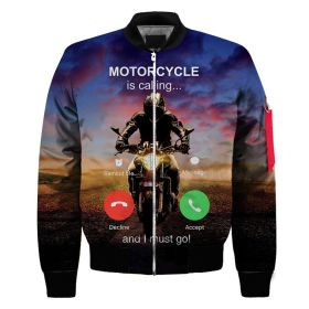 European And American Code Cross-Border Men's 3D Digital Color Printing Flight Jacket, Motorcycle Flight Suit One Drop Delivery (Option: 3XL-B)