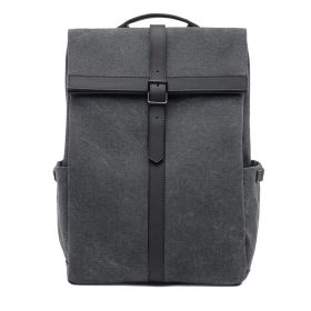 Oxford Canvas Casual Fashion Backpack (Color: Black)