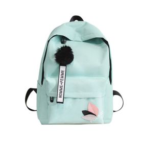 High Quality Women's Canvas Backpack School Bag For Girls (Color: Green)