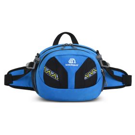 Contrast Color Single Shoulder Diagonal Men And Women Couple Camping Bag (Color: Blue)