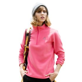 Jacket Liner Pullover Fleece Outdoor Women's Clothing (Option: Watermelon Red-S)