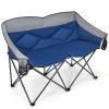 Folding Camping Chair with Bags and Padded Backrest